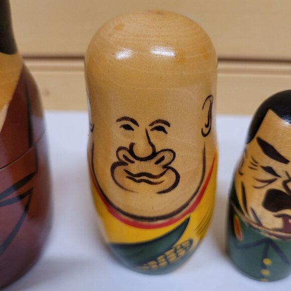 Nesting Dolls Set 4 Russian Wooden Nesting Leader Politician Ruler Hand Painted - Picture 3 of 8